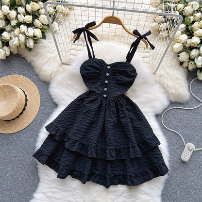 Cute Spaghetti Short Dress RF0048