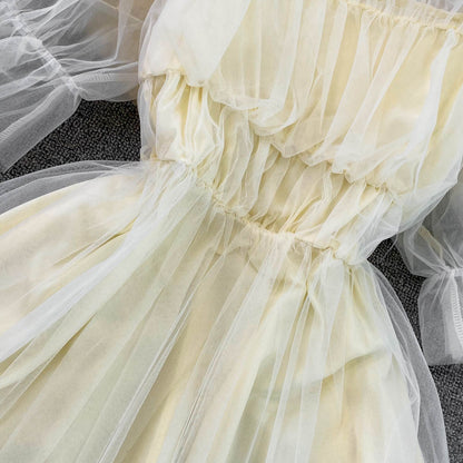 Champagne Tulle A Line Dress Fashion Dress RF0047