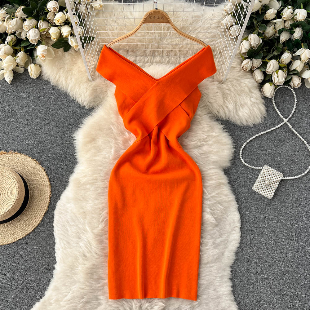 Sexy kurzes Strickkleid RF0046