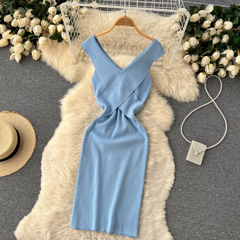 Sexy kurzes Strickkleid RF0046