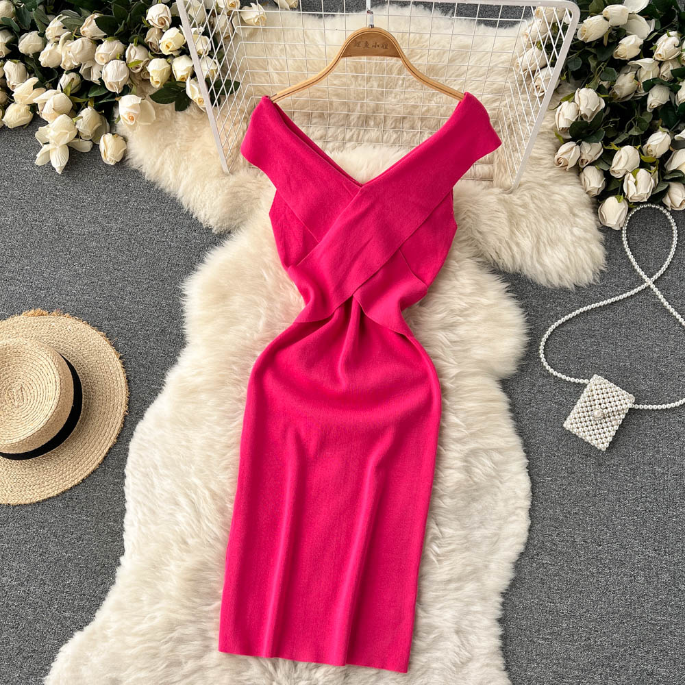Sexy kurzes Strickkleid RF0046