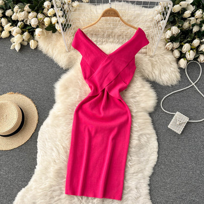 Sexy kurzes Strickkleid RF0046