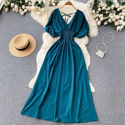 Cute V-neck A-line Dress Fashion Dress RF0044