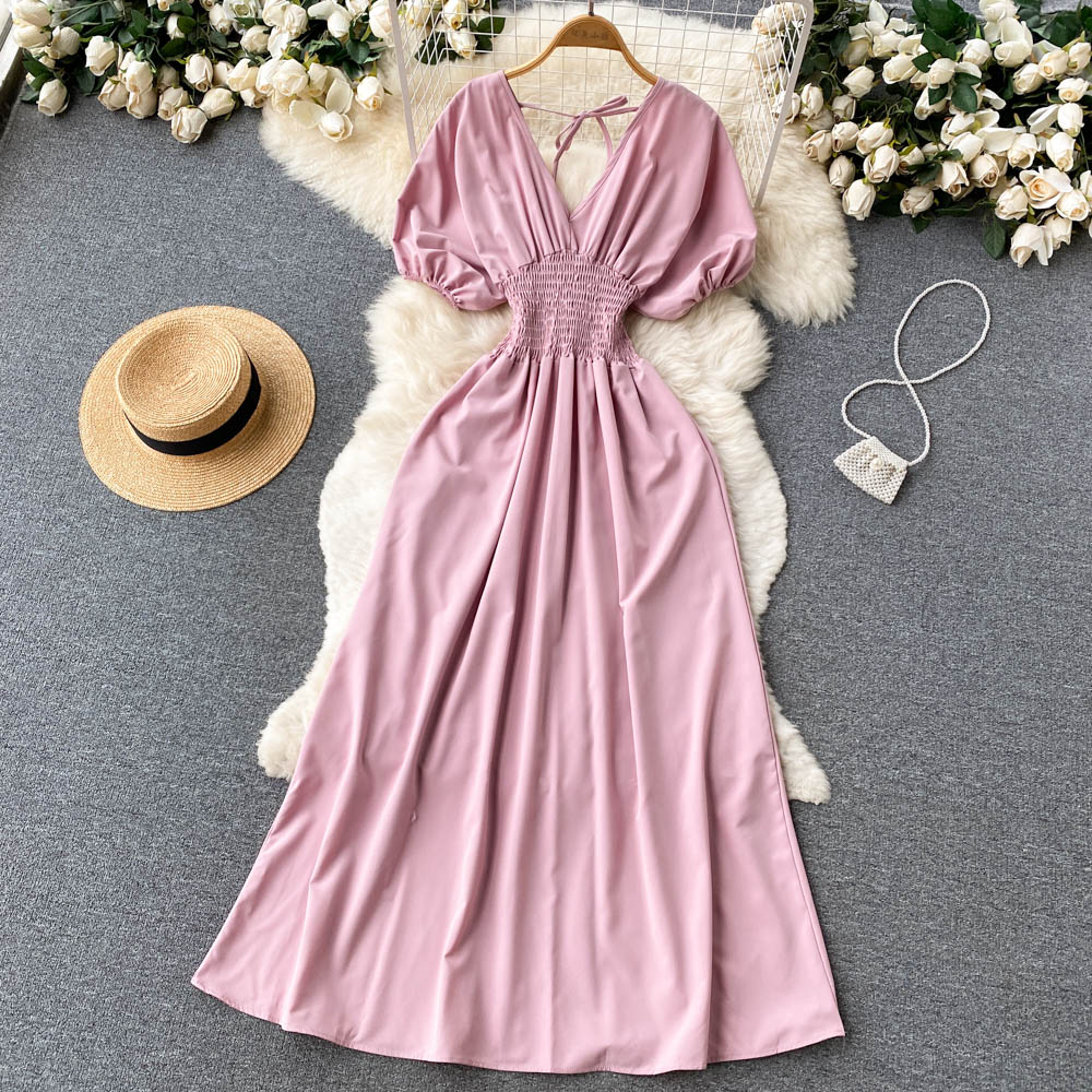 Cute V-neck A-line Dress Fashion Dress RF0044