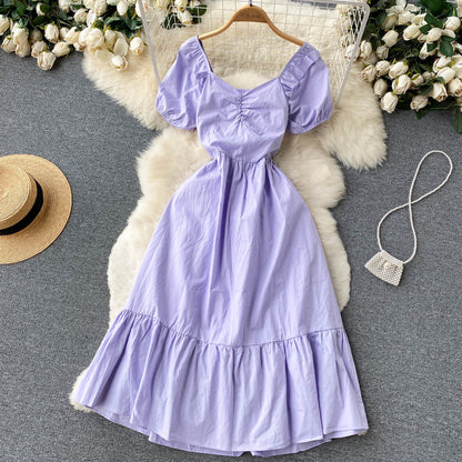 Purple A-line Short Dress Fashion Dress RF0043