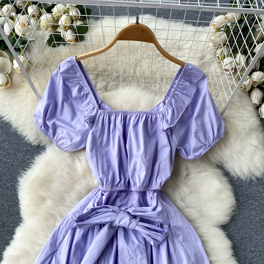 Purple A-line Short Dress Fashion Dress RF0043