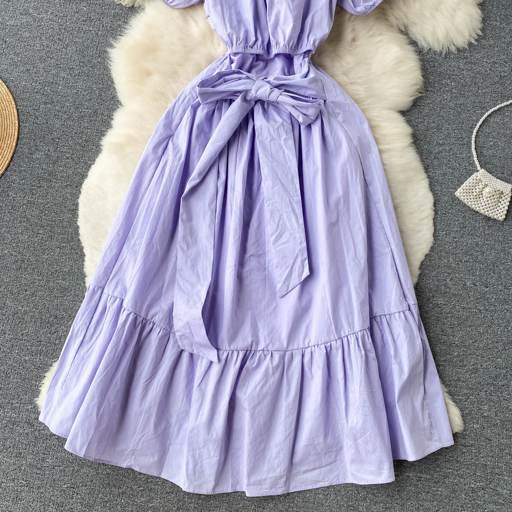 Purple A-line Short Dress Fashion Dress RF0043
