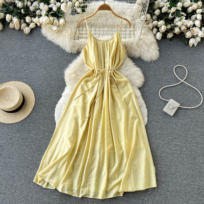 Yellow A-line Short Dress Fashion Dress RF0040