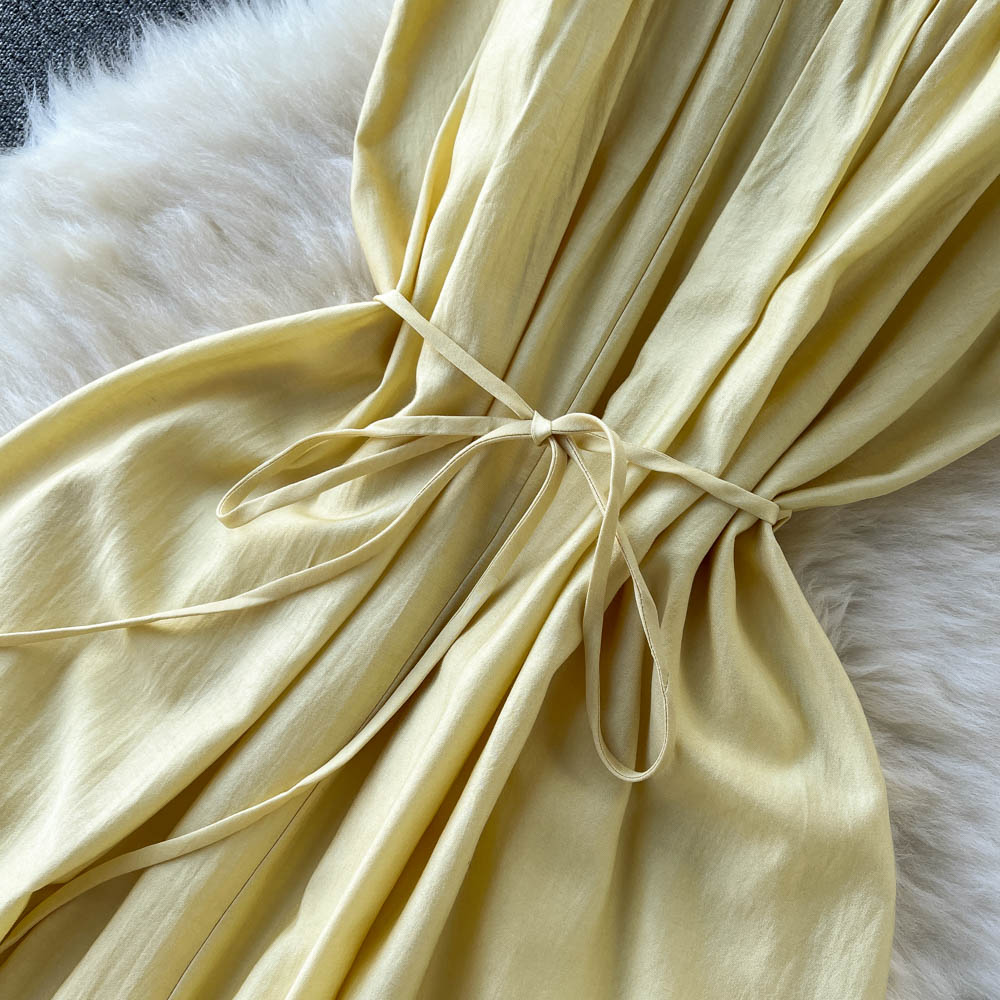 Yellow A-line Short Dress Fashion Dress RF0040