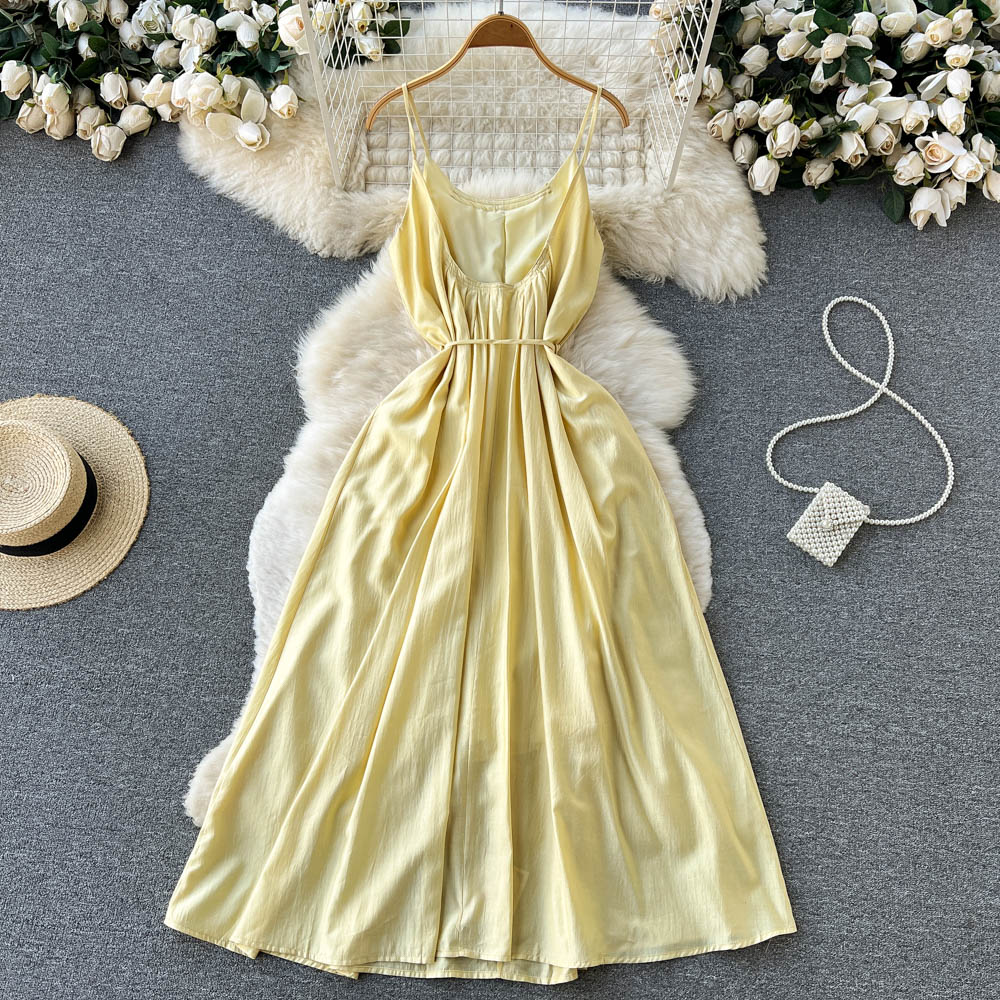 Yellow A-line Short Dress Fashion Dress RF0040