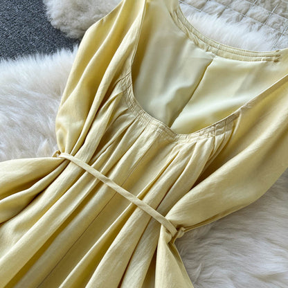 Yellow A-line Short Dress Fashion Dress RF0040