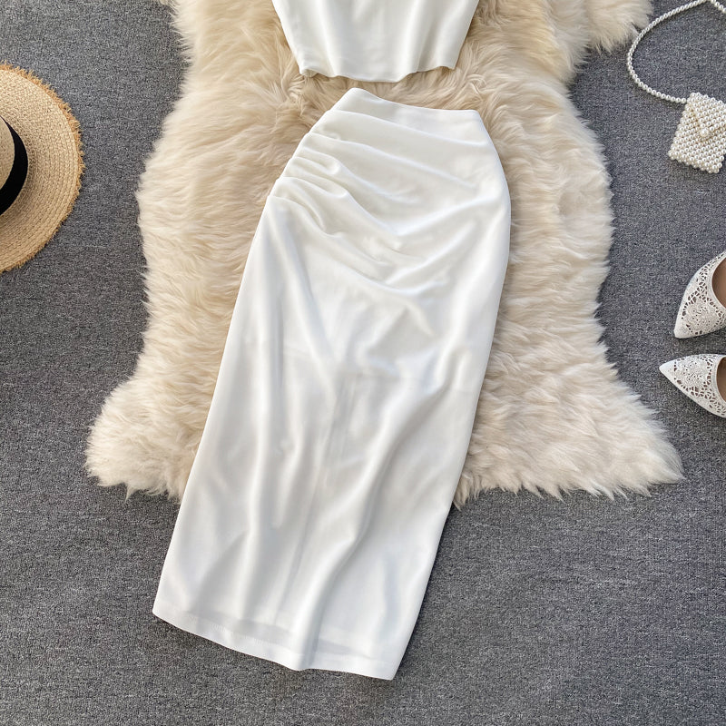 Simple Two Pieces Dress Summer Dress RF0038