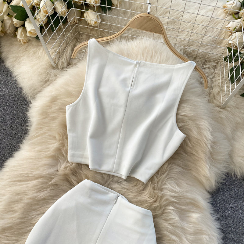 Simple Two Pieces Dress Summer Dress RF0038