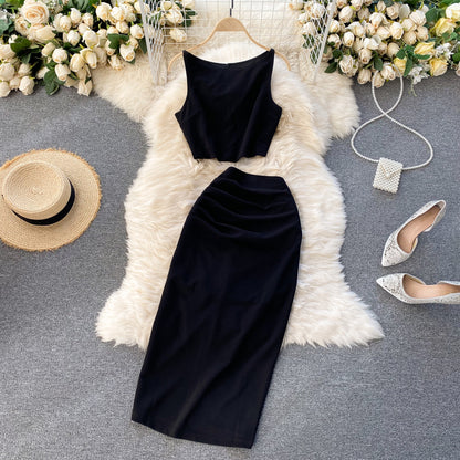 Simple Two Pieces Dress Summer Dress RF0038