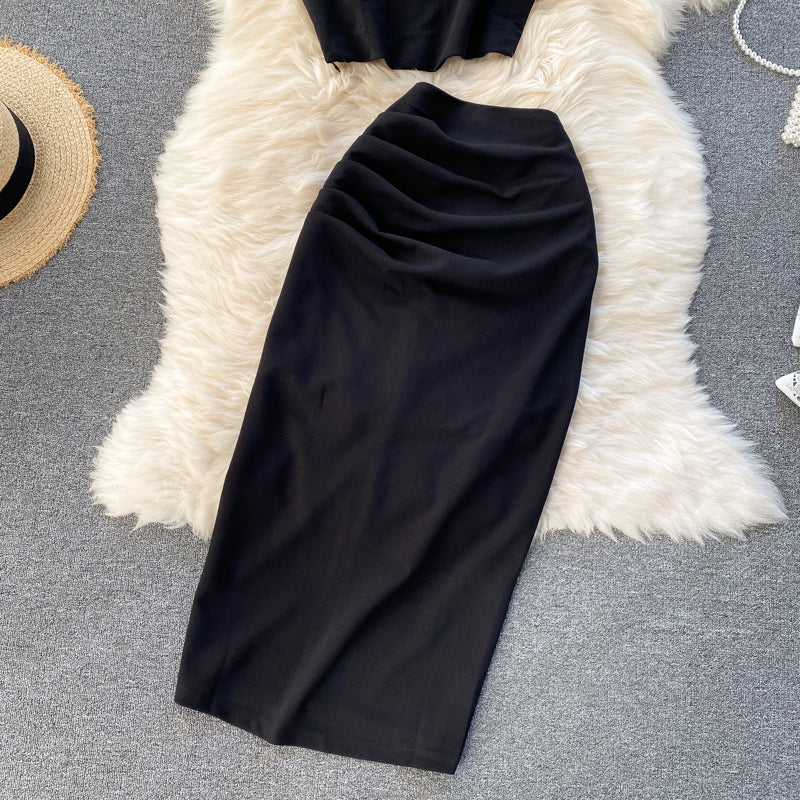 Simple Two Pieces Dress Summer Dress RF0038