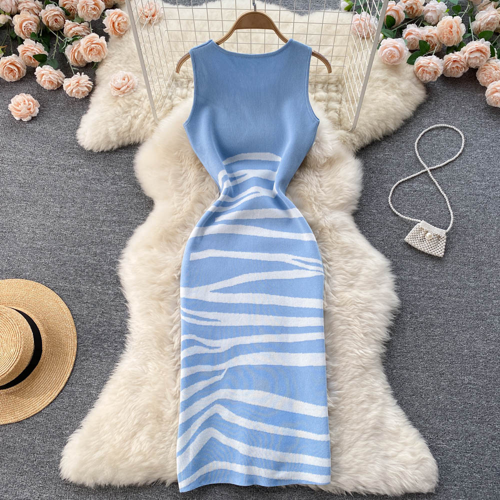 Sexy Sleeveless Knitted Dress Fashion Dress RF0031