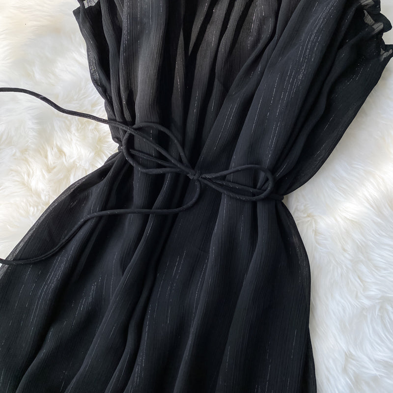 Black White Tulle Short Dress Fashion Dress RF0028