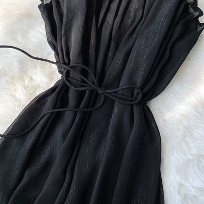 Black White Tulle Short Dress Fashion Dress RF0028
