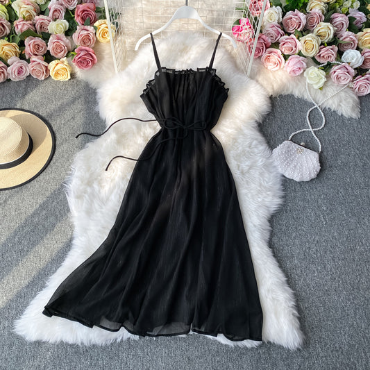 Black White Tulle Short Dress Fashion Dress RF0028