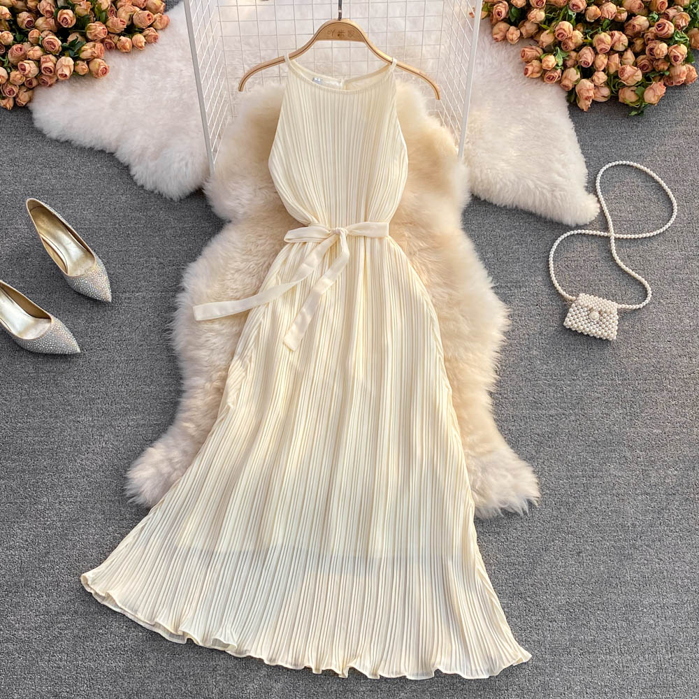 Champagne Chiffon A-line Dress Fashion Dress RF0026
