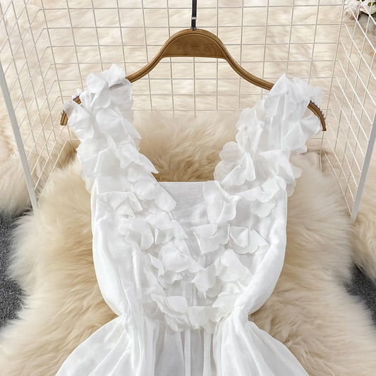 White A-line Short Dress Fashion Dress RF0023