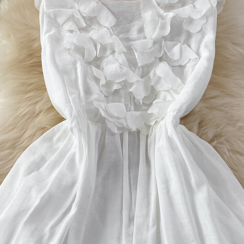 Weißes A-Linien-Kurzkleid Fashion Dress RF0023