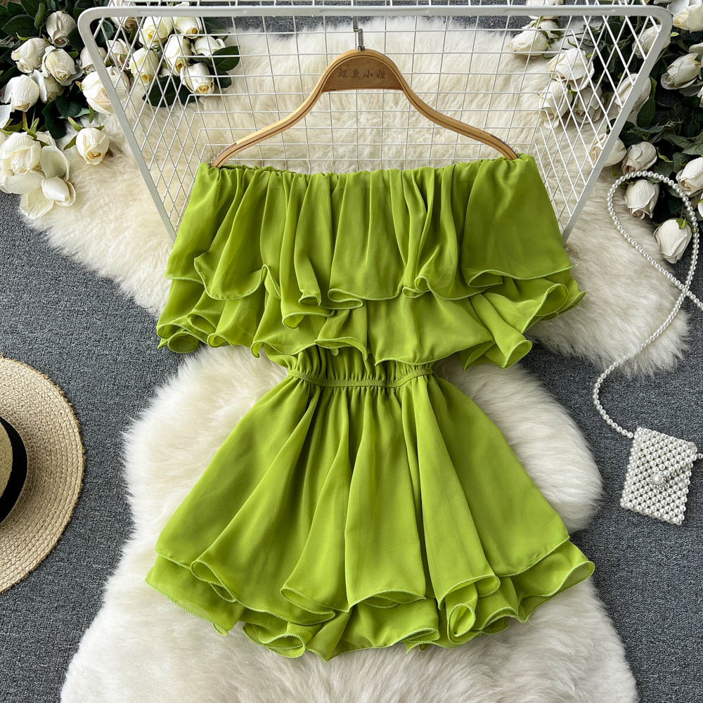 Lovely Chiffon A-line Off The Shoulder Dresses, Fashion Girl Dresses RF0020