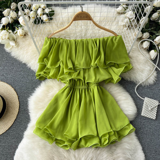 Lovely Chiffon A-line Off The Shoulder Dresses, Fashion Girl Dresses RF0020