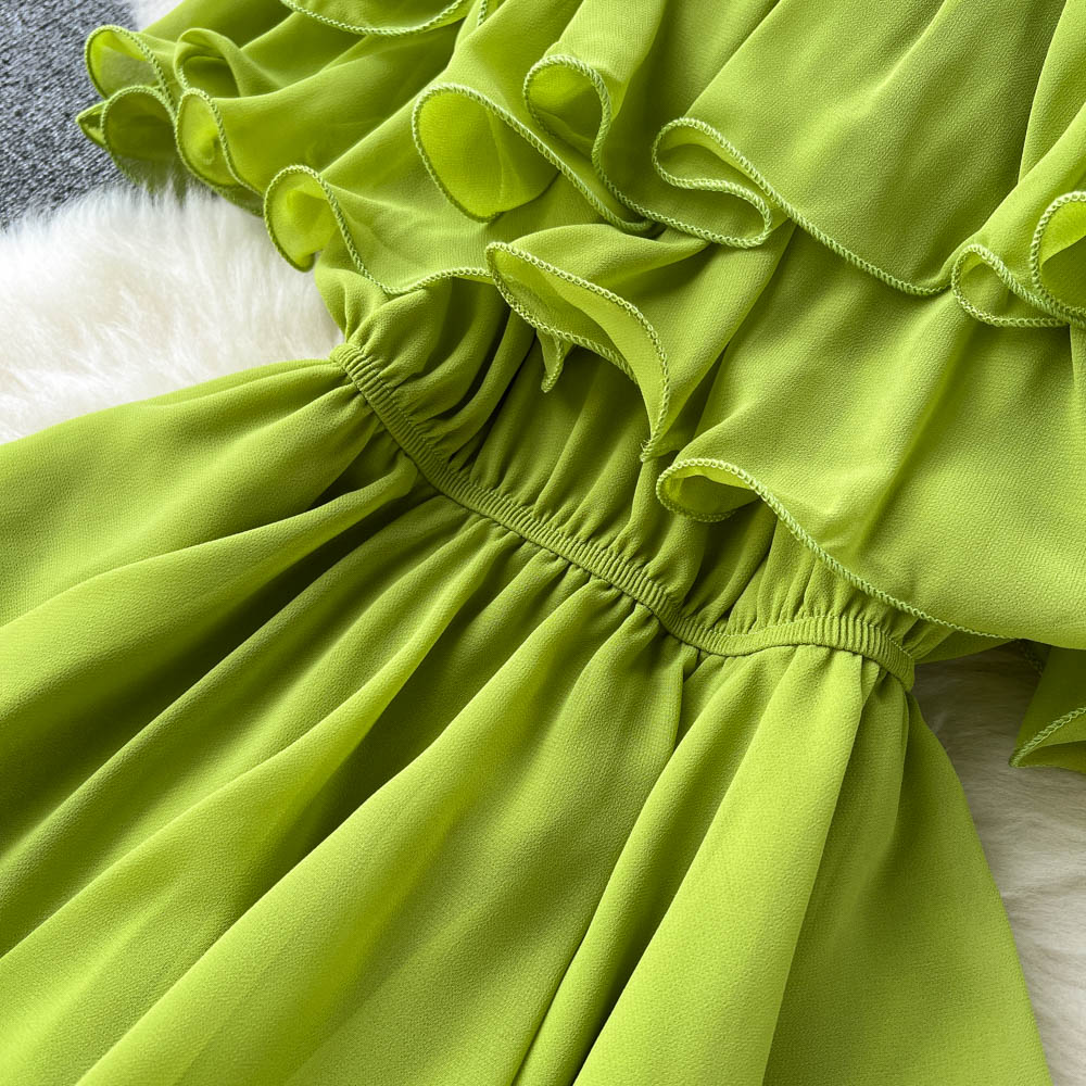 Lovely Chiffon A-line Off The Shoulder Dresses, Fashion Girl Dresses RF0020