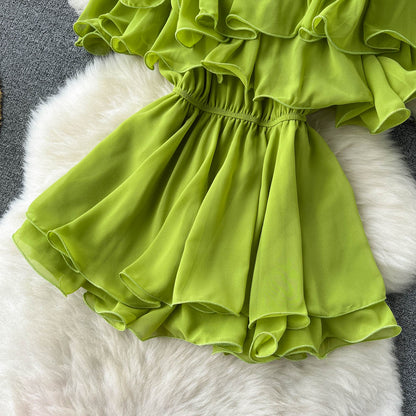 Lovely Chiffon A-line Off The Shoulder Dresses, Fashion Girl Dresses RF0020