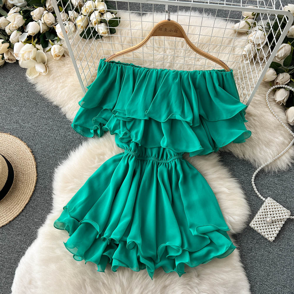 Lovely Chiffon A-line Off The Shoulder Dresses, Fashion Girl Dresses RF0020