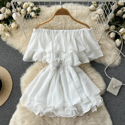 Lovely Chiffon A-line Off The Shoulder Dresses, Fashion Girl Dresses RF0020