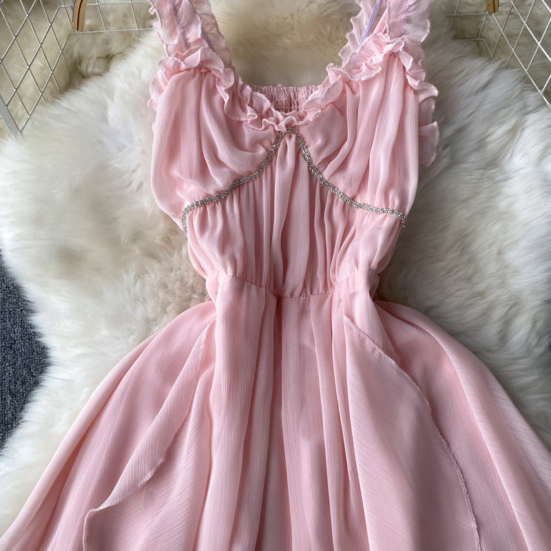 Pink A-line Fashion Dress RF0012