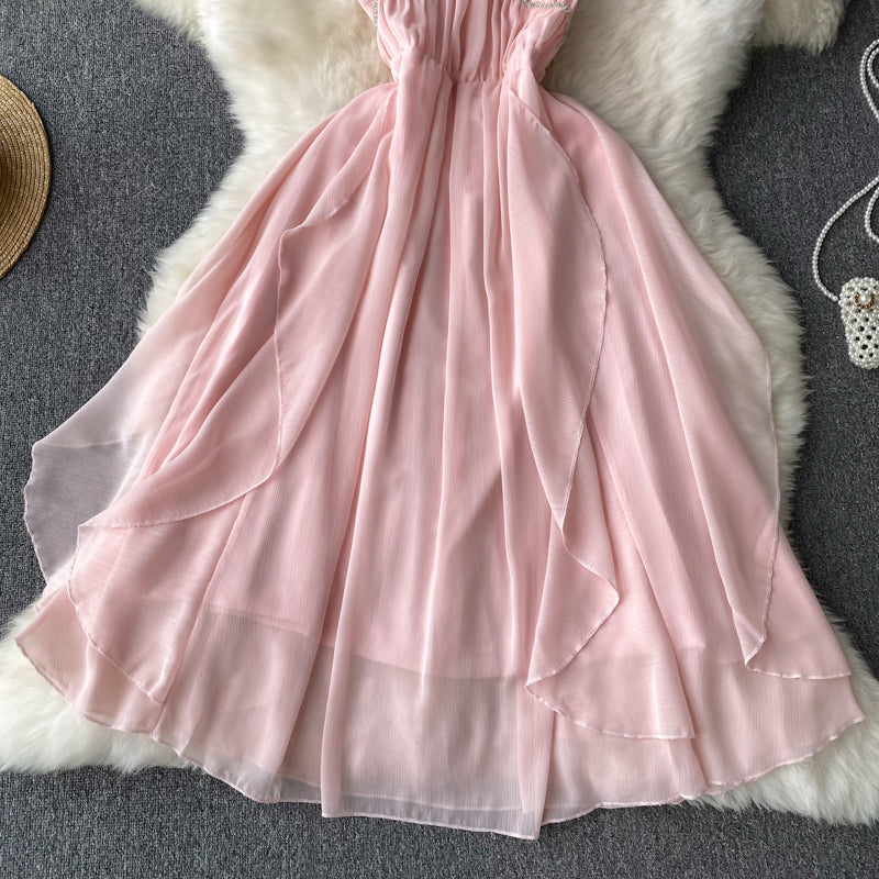 Pink A-line Fashion Dress RF0012