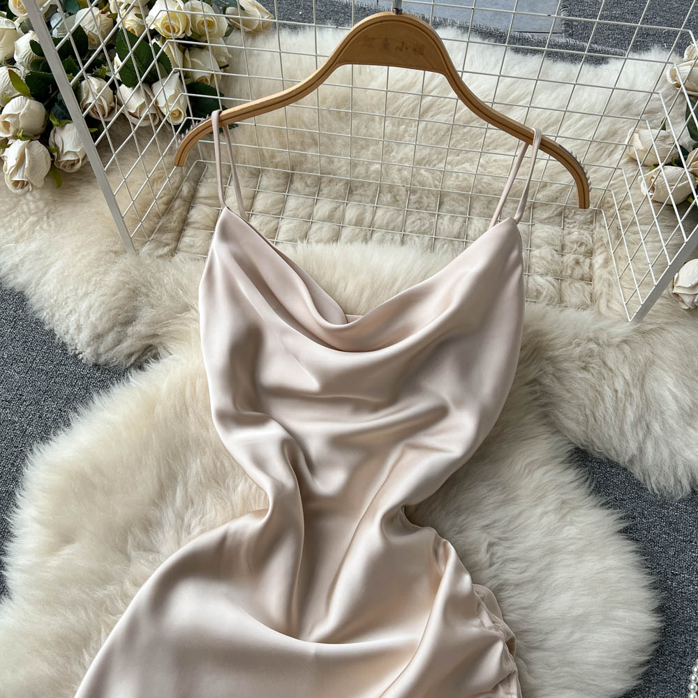 Simple Satin Short Dress, Fashion Dress RF0011