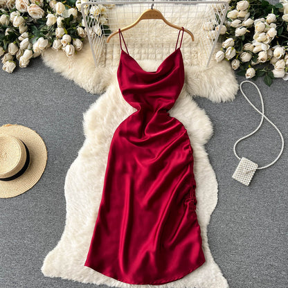 Simple Satin Dresses, Fashion Dress RF0010