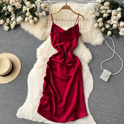 Simple Satin Dresses, Fashion Dress RF0010