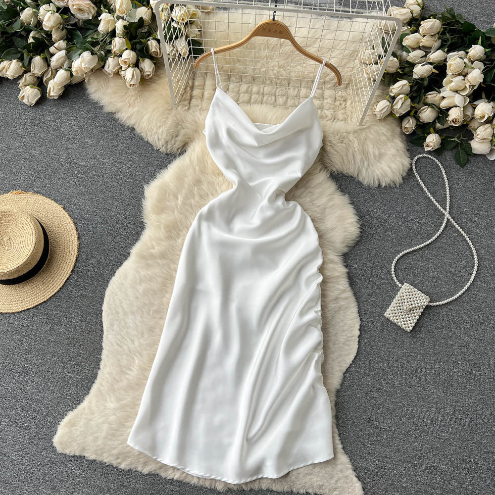 Simple Satin Dresses, Fashion Dress RF0010