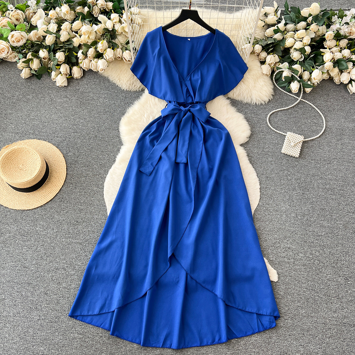 Cute V-neck Dress, A-line Fashion Dress RF0006