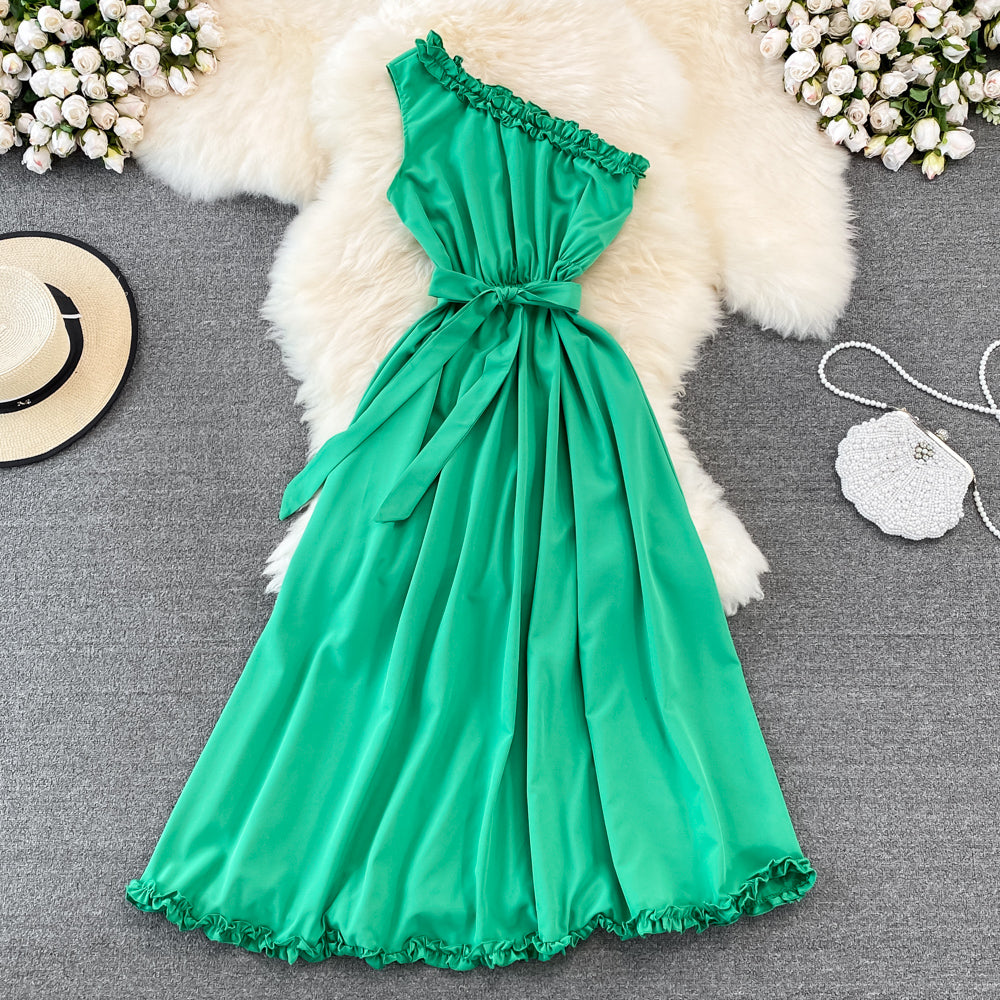 Cute A-line One Shoulder Fashion Dress  RF0005