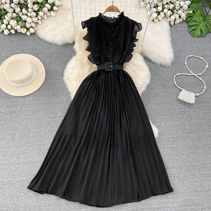 A-Linie Chiffon Langes Modekleid RF0003