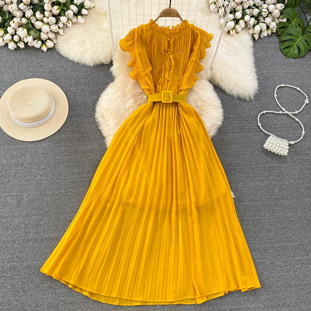 A-Linie Chiffon Langes Modekleid RF0003