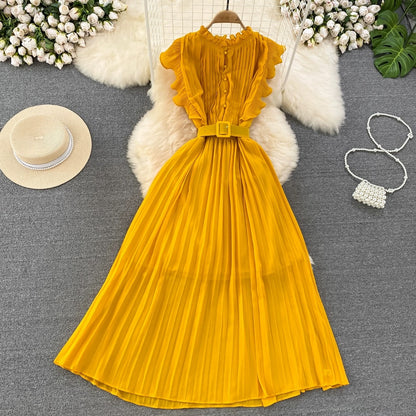 A-Linie Chiffon Langes Modekleid RF0003