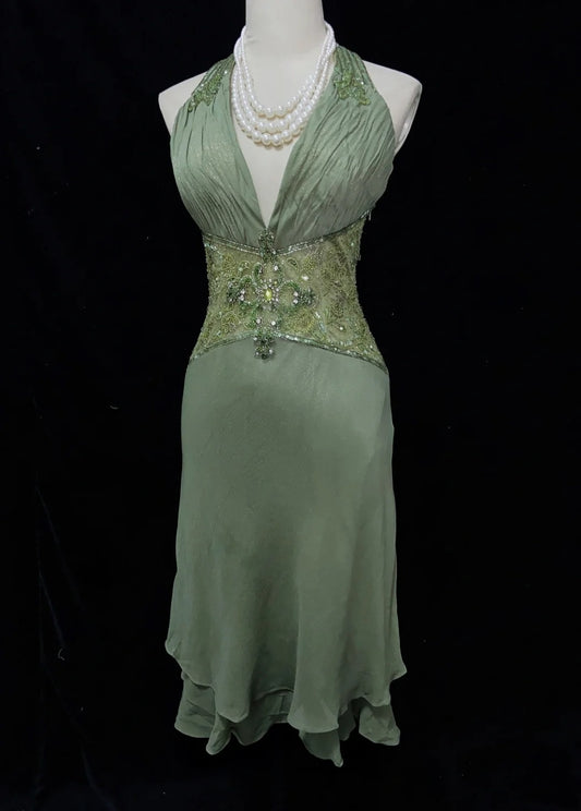 Modest A line Halter Green Chiffon Ideas For Women Short Birthday Dresses Mini Homecoming Outfits N3375