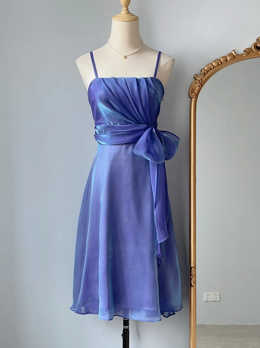 Vintage A Line Spaghetti Straps 9th Grad Knee Dress Aesthetic Look Homecoming Dresses RB4270
