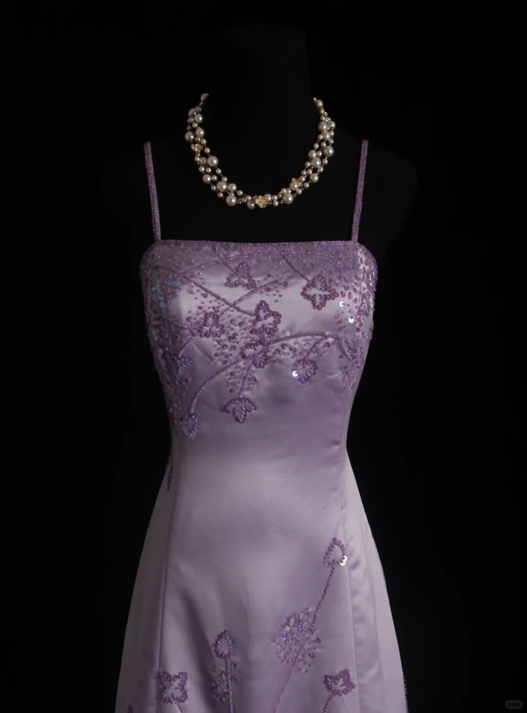 Vintage Prom Dresses 90s Mermaid Spaghetti Strap Lilac Satin Backless Long With Beading Evening Formal Outfits RB5144