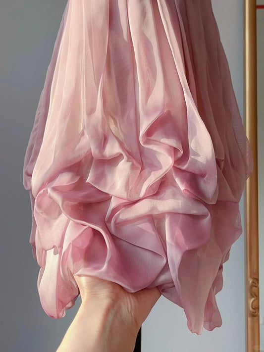 Cute A Line High Neck Pink Knee Length Senior Inspo Birthday 18th Party Outfits Homecoming Dresses RB3218